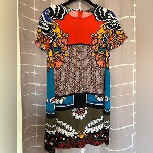 XS Express Graphic Floral Pattern Dress